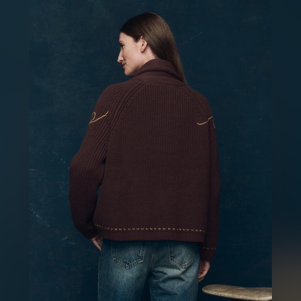EUC The Great. Brown Horse Lasso Cardigan Size 0 (XS) - Picture 7 of 9